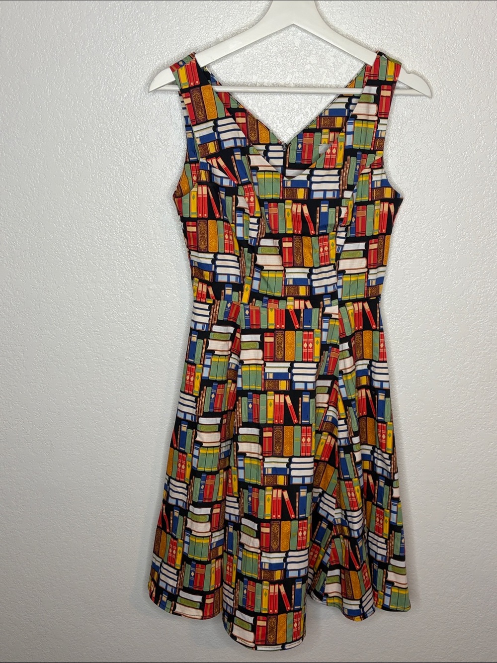 Eva Rose Multi Color Book Dress Size Small Librarian Book Lover Teacher